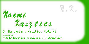 noemi kasztics business card